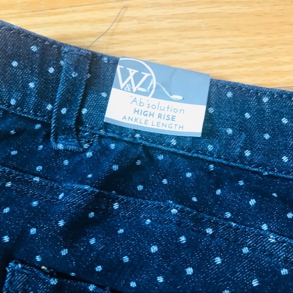 Size 22W | Wit & Wisdom Denim Polka Dot Jeans - Picture 2 of 16
